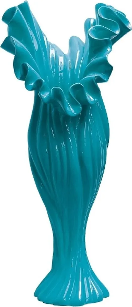 Casa Padrino Vase à fleurs design bleu L. 33 cm H. 81 cm - Luxe Déco