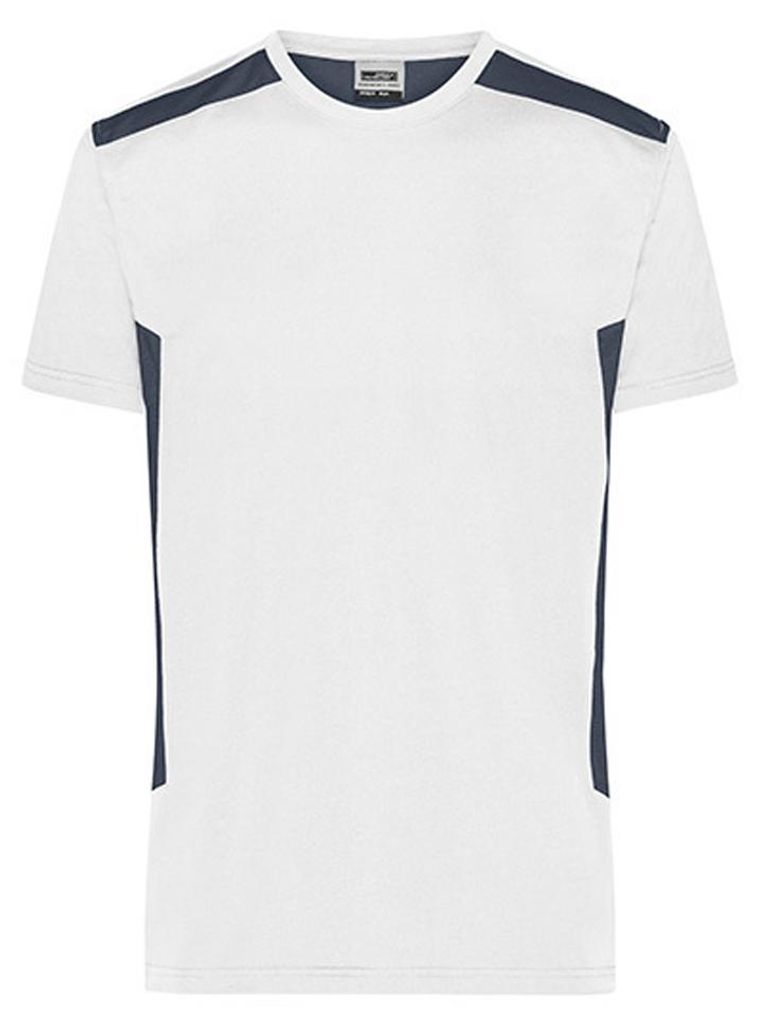 James and Nicholson - "Workwear Strong" T-Shirt für Herren LT2541 (M) (Weiß/Kohlen-Schwarz)
