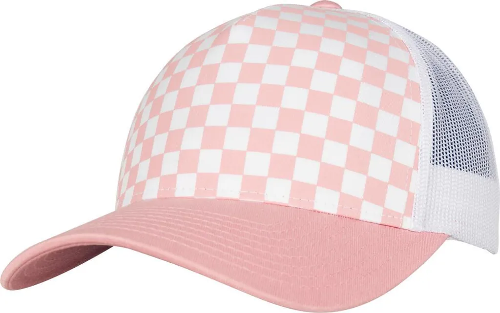 Flexfit 6506CB Cappello Trucker Scacchi Nero Bianco Snapback - 7