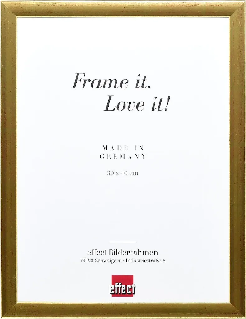 Cornice per foto in legno Effect Profilo 43 Oro 20x30 cm Vetro normale