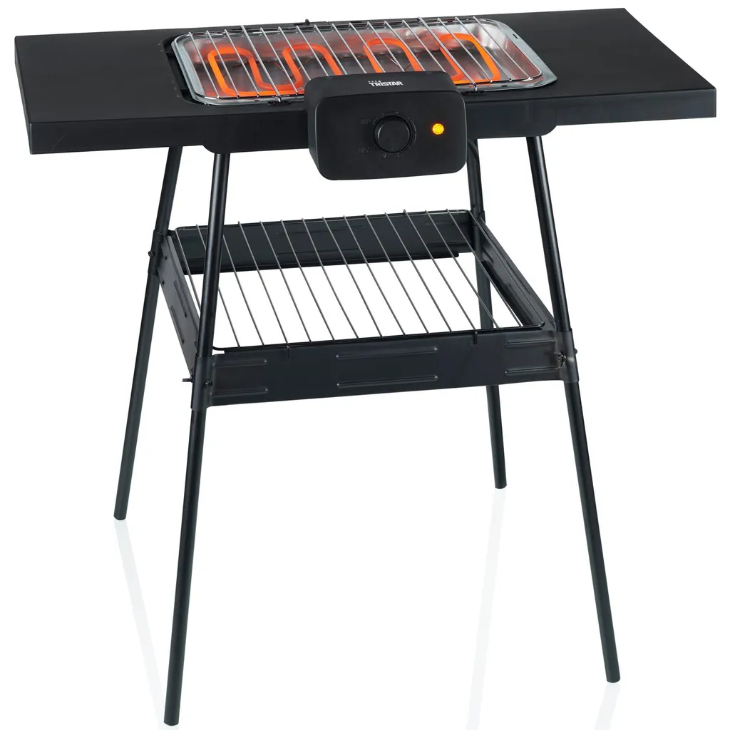 Grill électrique extérieur pour terrasse et balcon avec table support