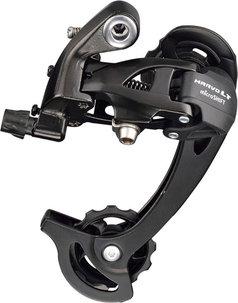 MicroSHIFT Marvo Rear Derailleur, Long Cage, 2/3x9 speed black