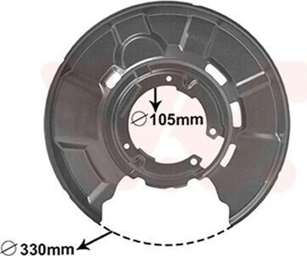 Tôle d'ancrage de frein arrière droite BMW E91 - Protection de Disque