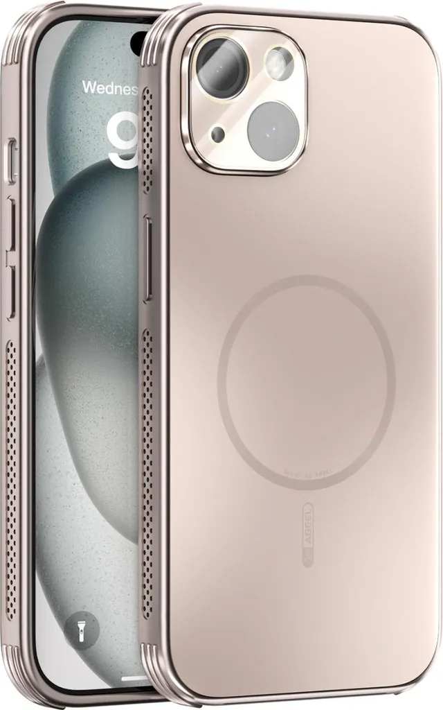 Cover Magnetica iPhone 13 Oro: Protezione Lenti e PC Opaco MagSafe