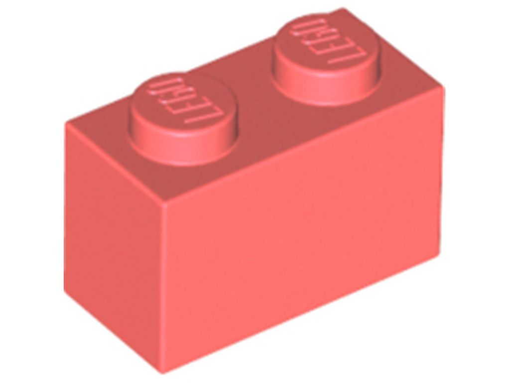 Lego 50 Stück 3004 Stein Brick 1x2 Part Basic Steine 50 Coral
