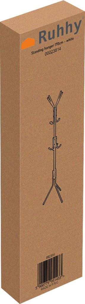 Steh-Garderobe 170cm - weiß Ruhhy 23814 Produktbild 6