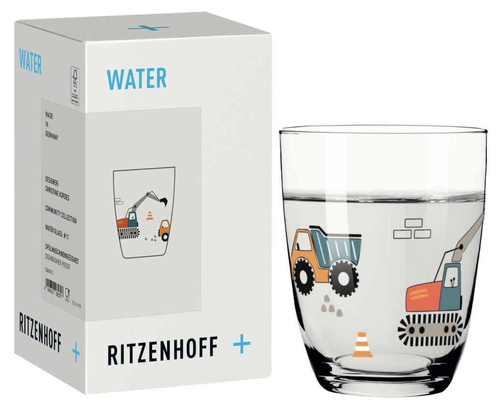 Ritzenhoff Kids Wasserglas 210 ml #11 Baustellenfahrzeuge Produktbild 