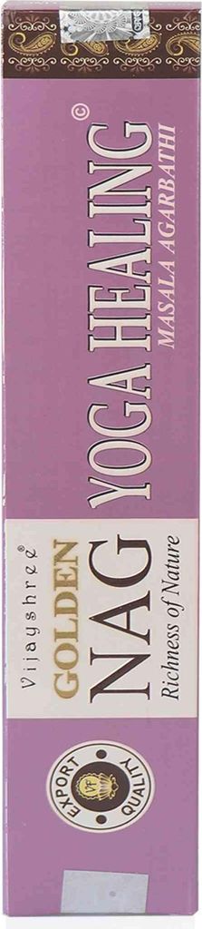 Golden Nag Yoga Healing Räucherstäbchen 15g – Sanftes Räucherwerk