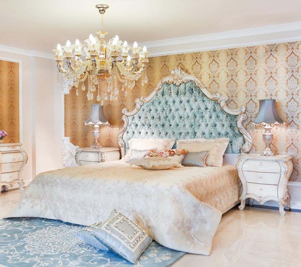 Casa Padrino Luxus Barock Schlafzimmer Set Grün / Creme / Produktbild 
