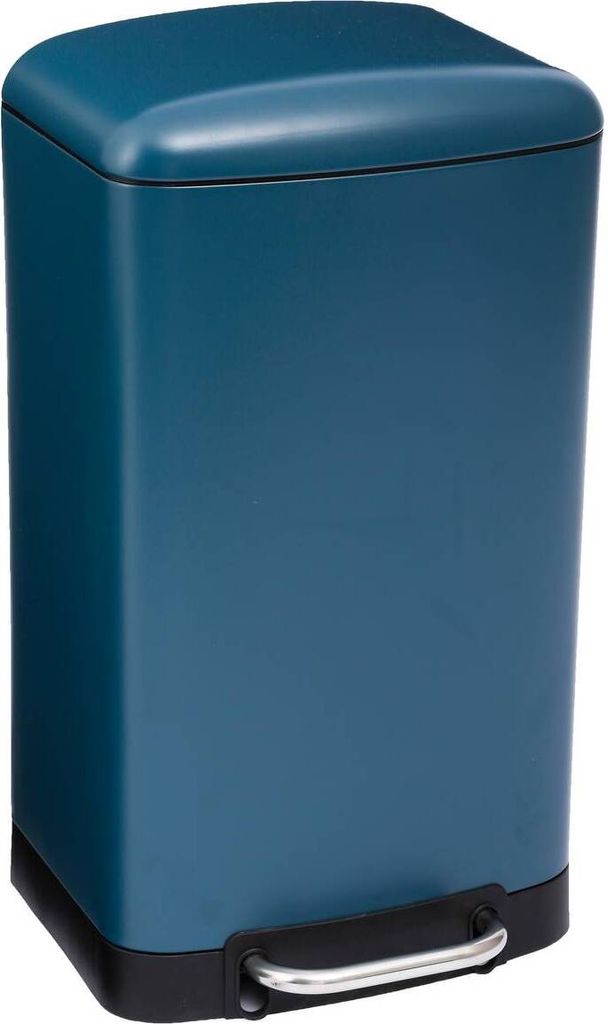 Poubelle à pédale en métal 30 l « Ariane » bleu marine - 5 Image du produit 
