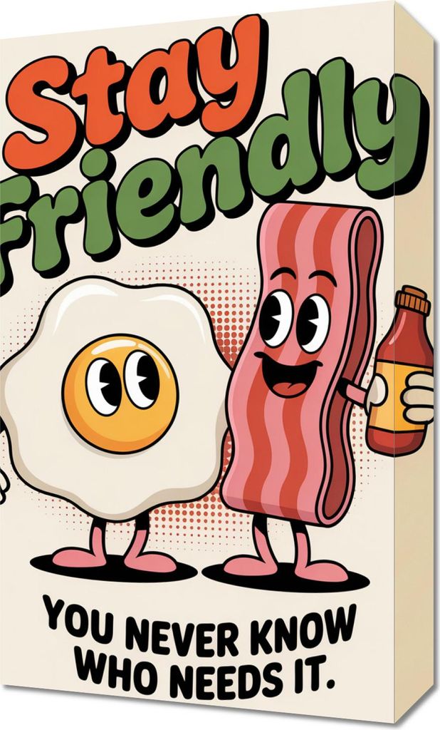 Bild 30x50cm Motivationsaffirmation Retro Vintage Für das Wohnzimmer Stay Friendly