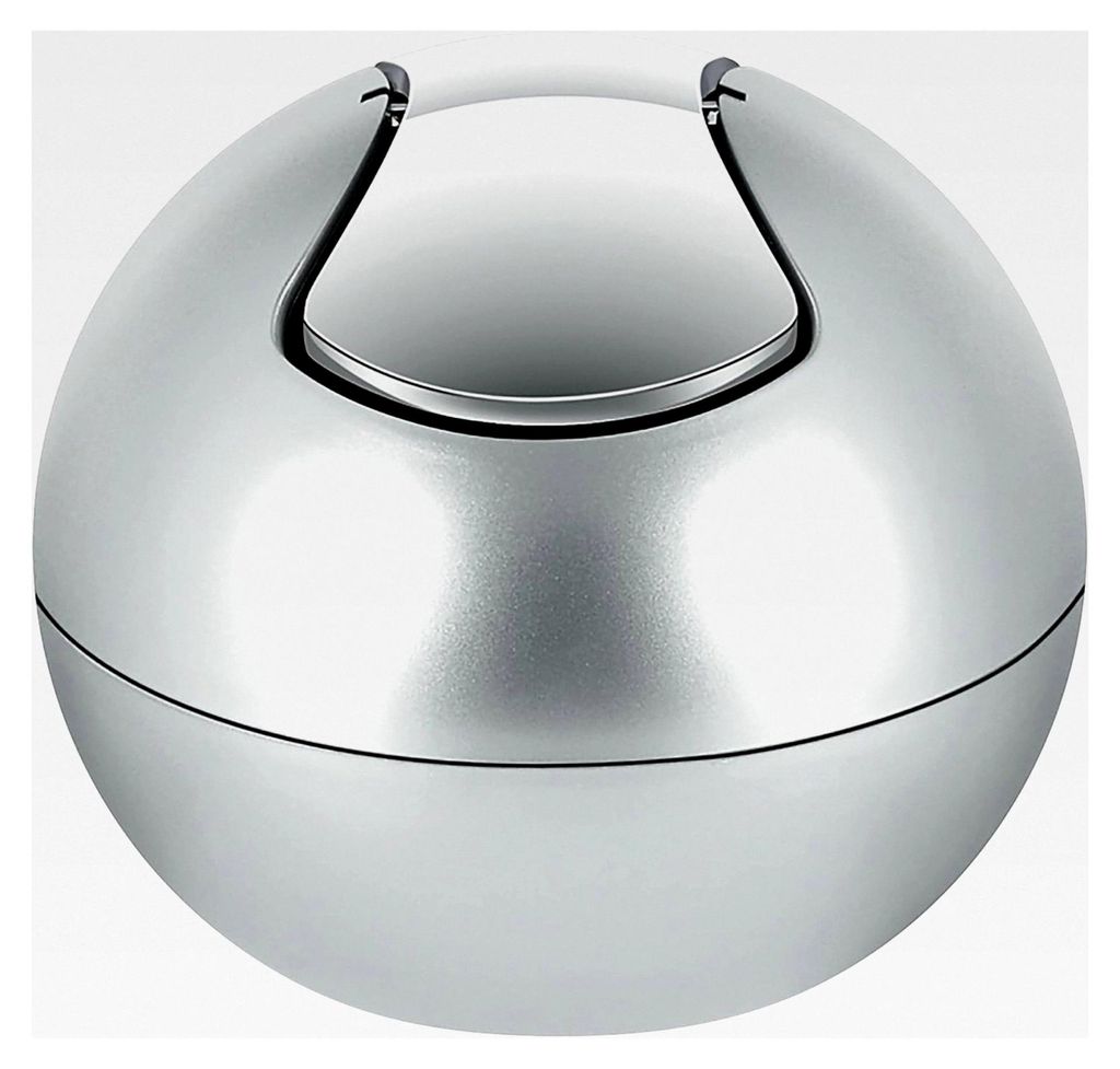Kosmetikeimer 1 Liter Abfalleimer Schwingdeckeleimer Tischabfalleimer Bowl Silber