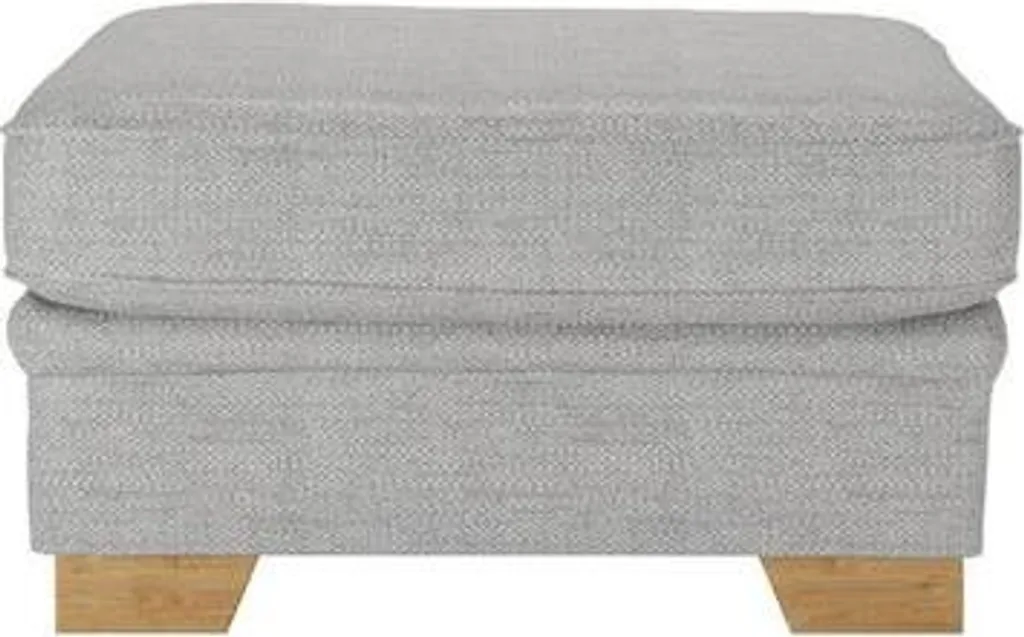 Pouf Carré Finition Chêne Ronay-Cherub - Tabouret Bas Déco pour Salon