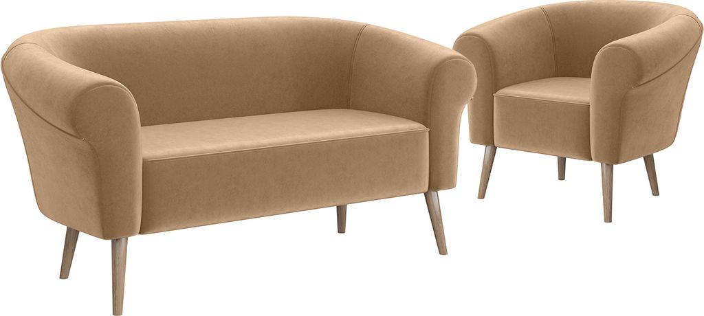 MEBLINI Mini Sofa Set 2-1 für Wohnzimmer - Mini Lounge für drei Personen - Küchensofa - Sofa Klein - Sitzgarnitur - Polstergarnitur - Sofagarnit...