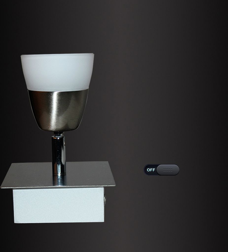 Lampa sufitowa LED SX8228-01B 1x5W nikiel mat, białe szkło, Zdjęcie produktu 