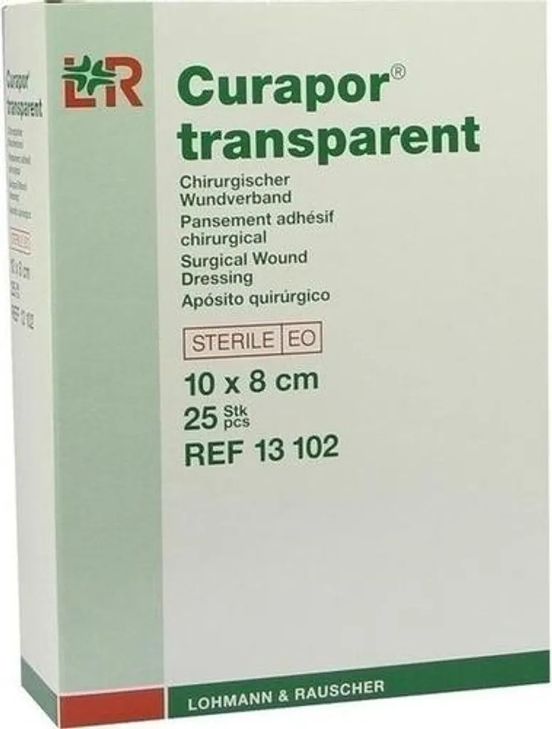Medicazione Curapor 8x10 cm Trasparente - 25 Cerotti Sterili per Famiglia