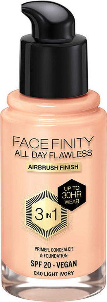 Max Factor Facefinity All Day Flawless 3 In 1 Foundation C40-Light Ivory 30ml