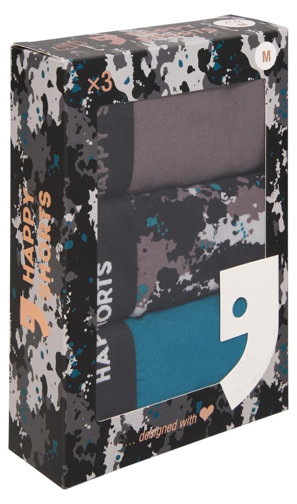 Happy Shorts Herren Retro Pants 3-Pack Jersey - Camouflage Produktbild 