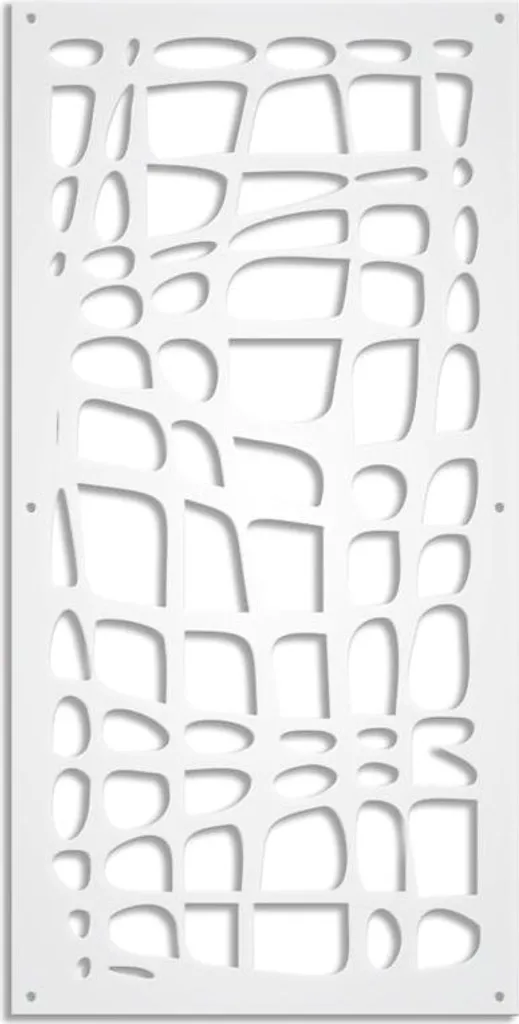 Decorazione Parete ABSTRACT Pannello Traforato Bianco 73x73 in PVC - 3