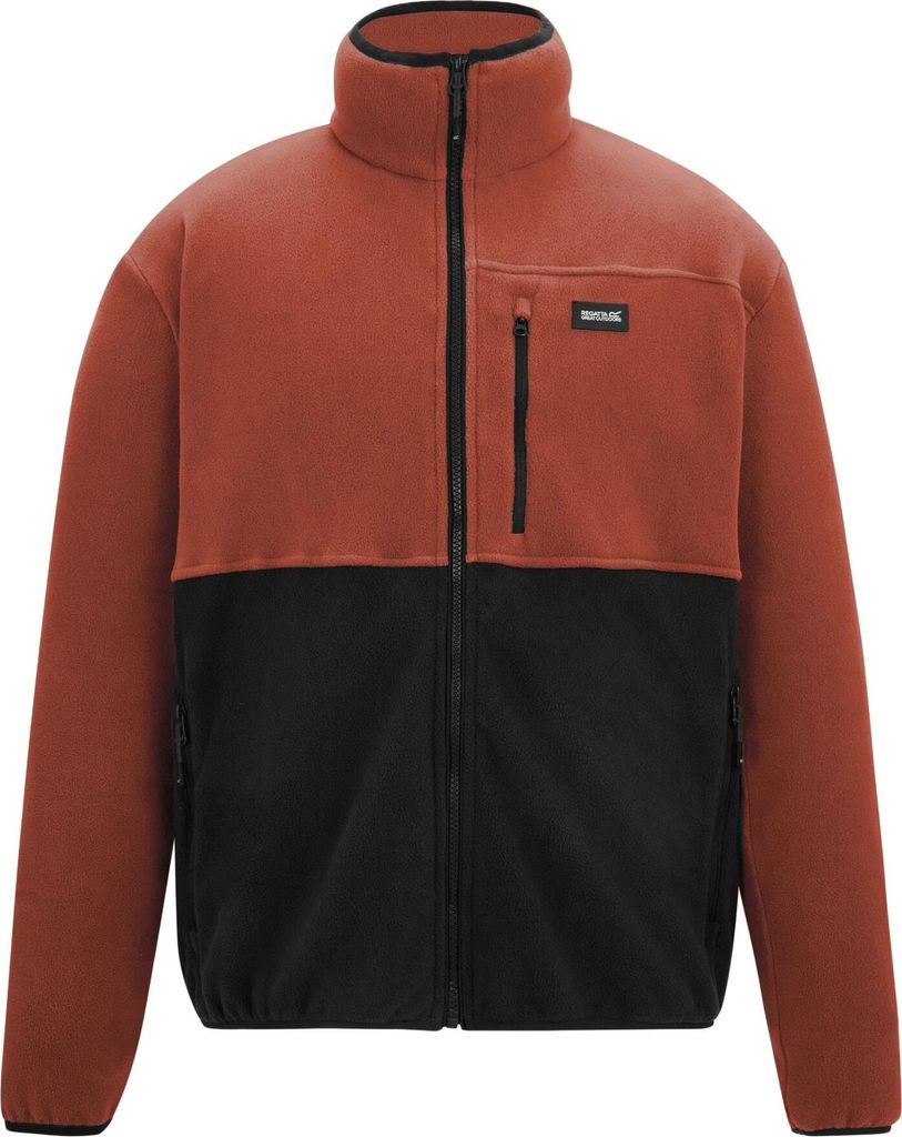Regatta - "Frankie" Fleecejacke für Herren, Durchgehender Reißverschluss RG12770 (XXL) (Ziegelrot/Schwarz/Tafel)