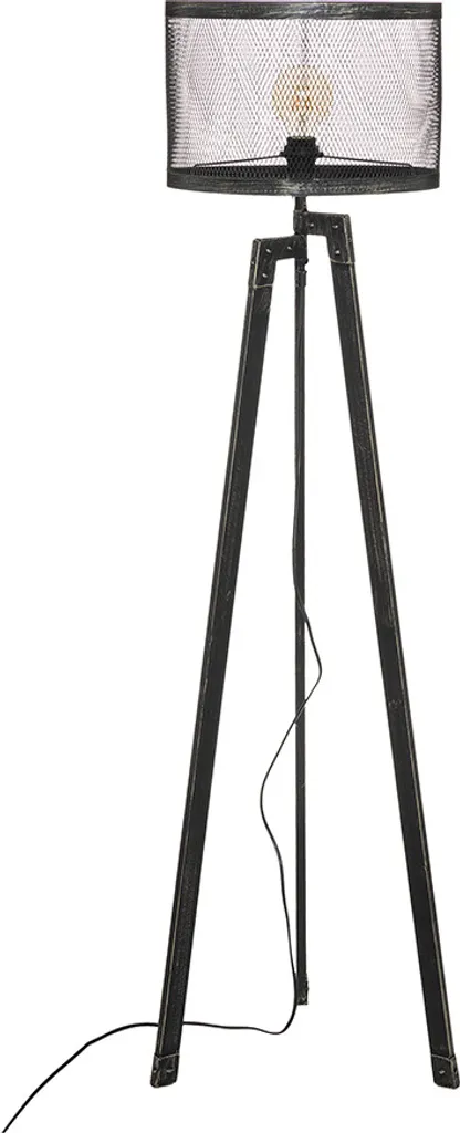 Lampadaire Faune Noir Eazy Living - Luminaire Trépied Design Moderne