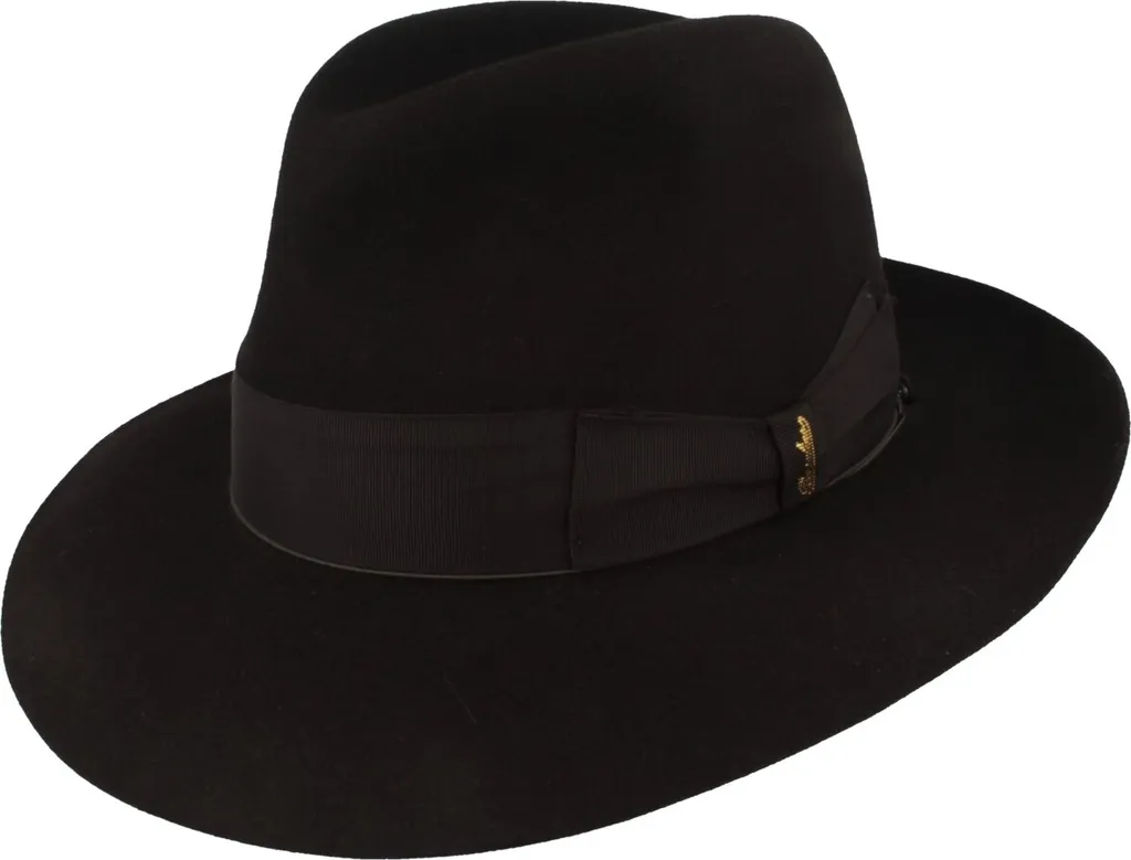 Chapeau Bogart Homme en Feutre de Poils Large Borsalino Style Classique