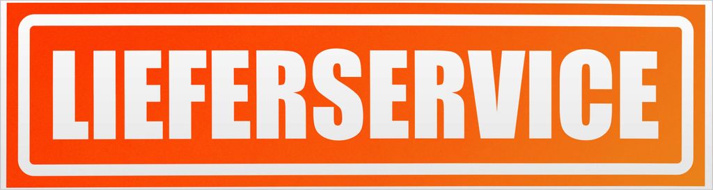 Kiwistar Lieferservice invertiert Magnetschild Schild magnetisch - 60cm Neonorange - Magnetfolie für Auto PKW Kfz