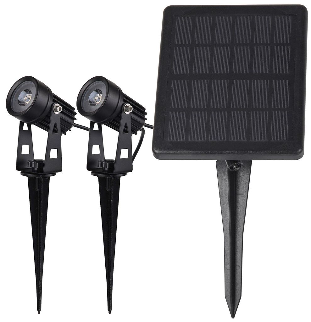 CHILITEC Solar Gartenstrahler-Set, 2 Spots mit Erdspieß Produktbild 