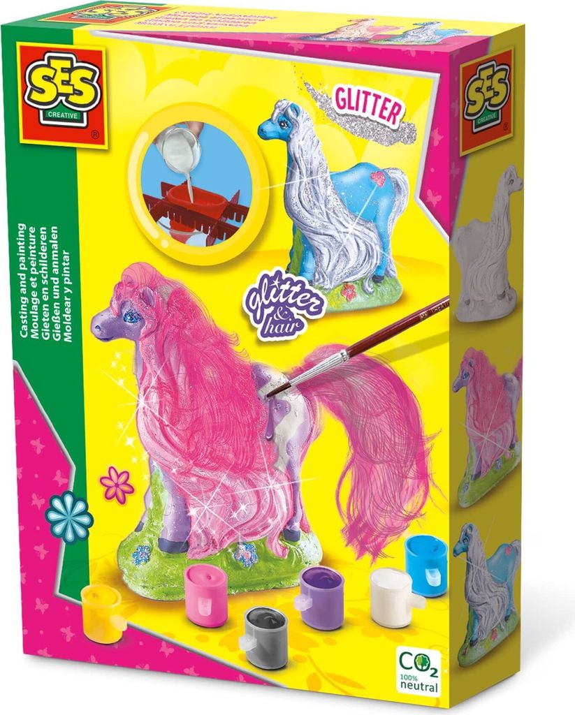 SES Creative 01272 Gips Gießen - Pferd mit Mähne, Bastelset Produktbild 