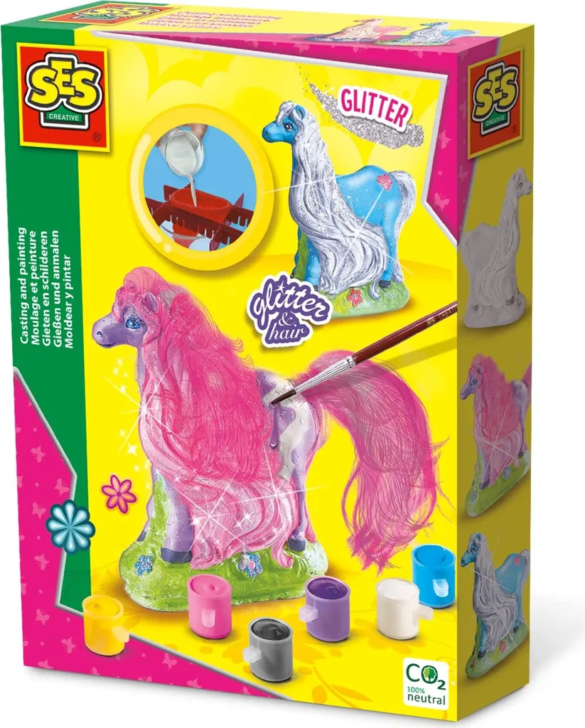 SES Creative Cavallo 3D Calco e Colore: Sviluppa la Manualità Fine