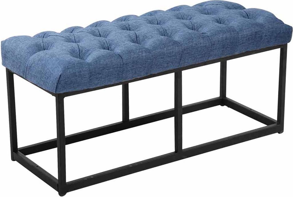 Sitzbank HLO-CP4 Stoff Schwarz 100 cm blau