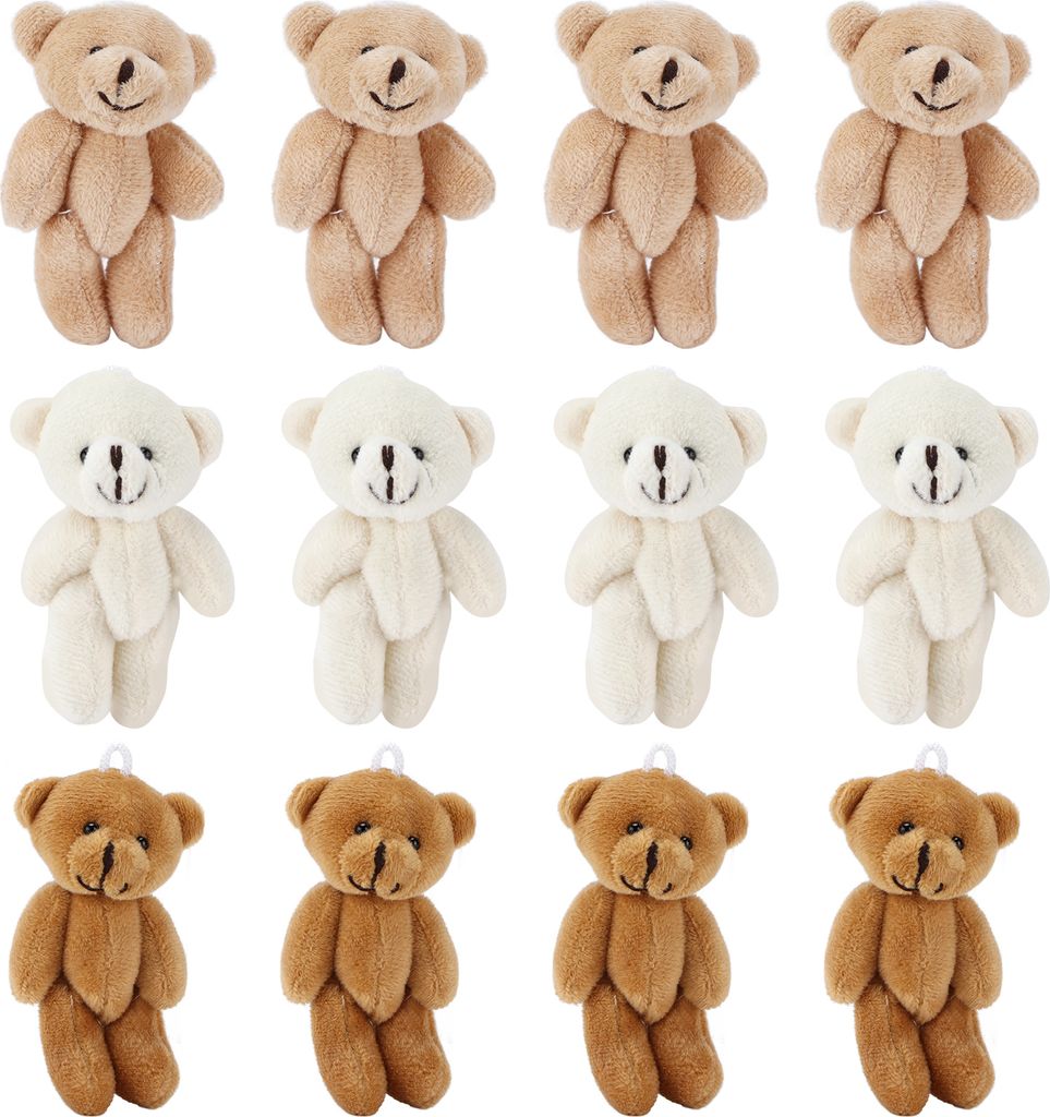 12 PCS Mini Stuffed Bears wygodne, miękkie, urocze pluszowe Zdjęcie produktu 