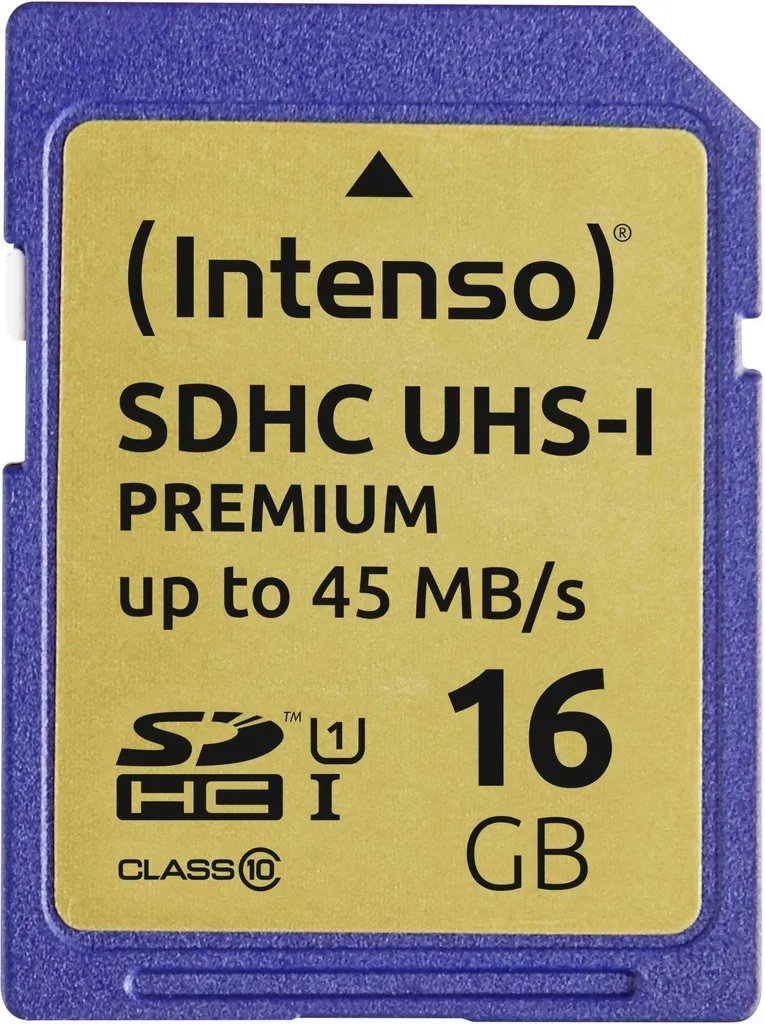Intenso Premium - Scheda di memoria flash - 16 GB - UHS Classe 1 / Classe 10 - SDHC UHS-I