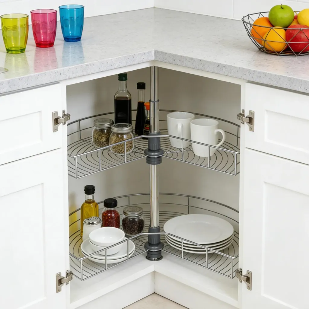 Organisateur de placard en inox 200cm - Panier de rangement durable