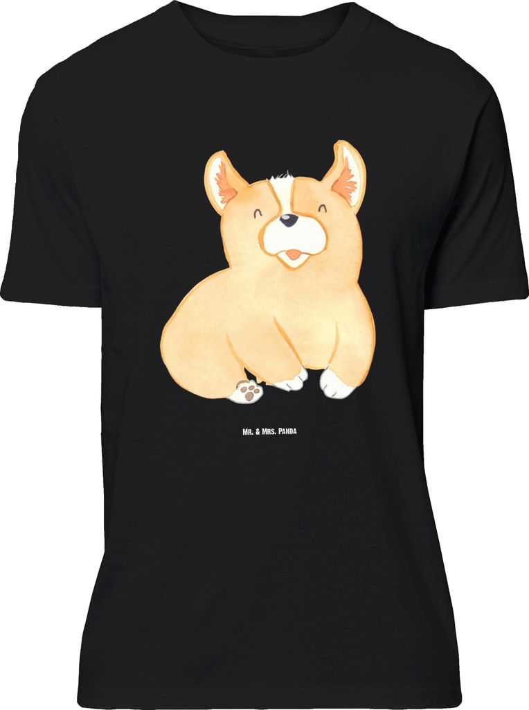 Mr. & Mrs. Panda Größe L T-Shirt Corgie - Schwarz - Geschenk, Shirt, Hund, Sprüche, Bellen, Corgi, Spruch, mit, Tshirt, Süß