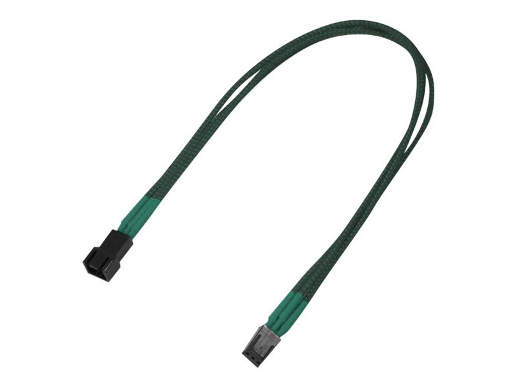 Nanoxia Kabel 3-Pin Molex Verlängerung, 30 cm, grün