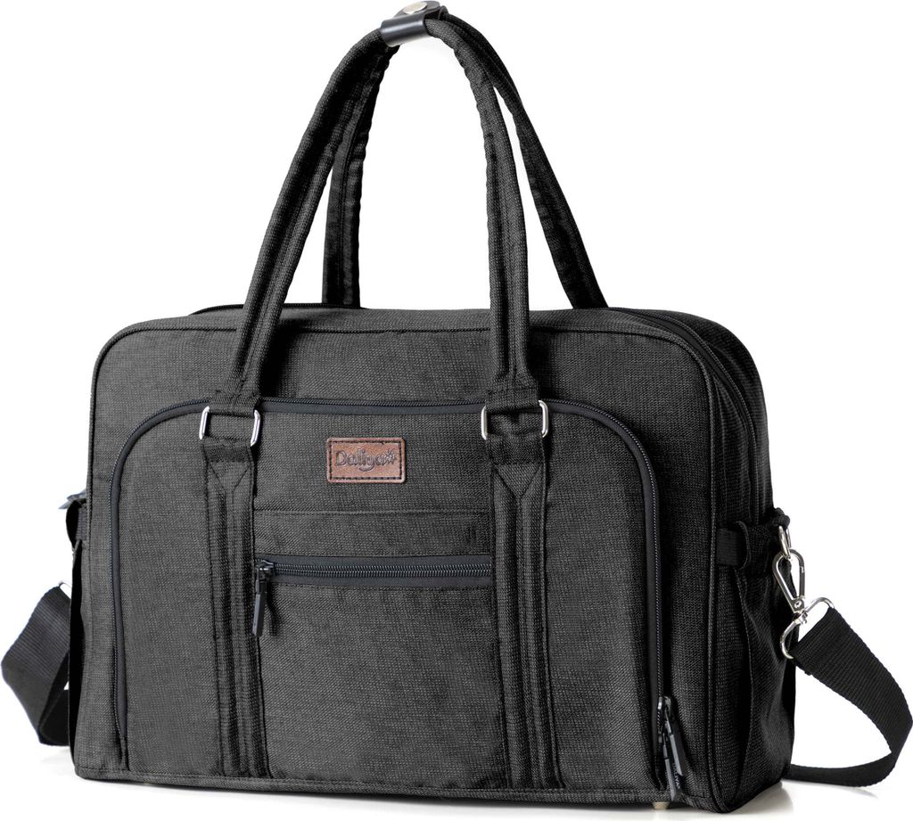 Daliya ALPINO PURE Wickeltasche mit 17 Fächern, Tasche mit 30 Liter, isolierte Thermo-Fächer, Wickelunterlage, Trolley-Aufsteckfunktion – Sch...