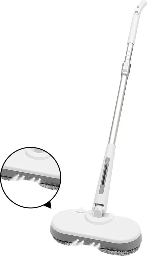 Balai électrique sans fil 4 en 1 avec réservoir 350ml et éclairage LED