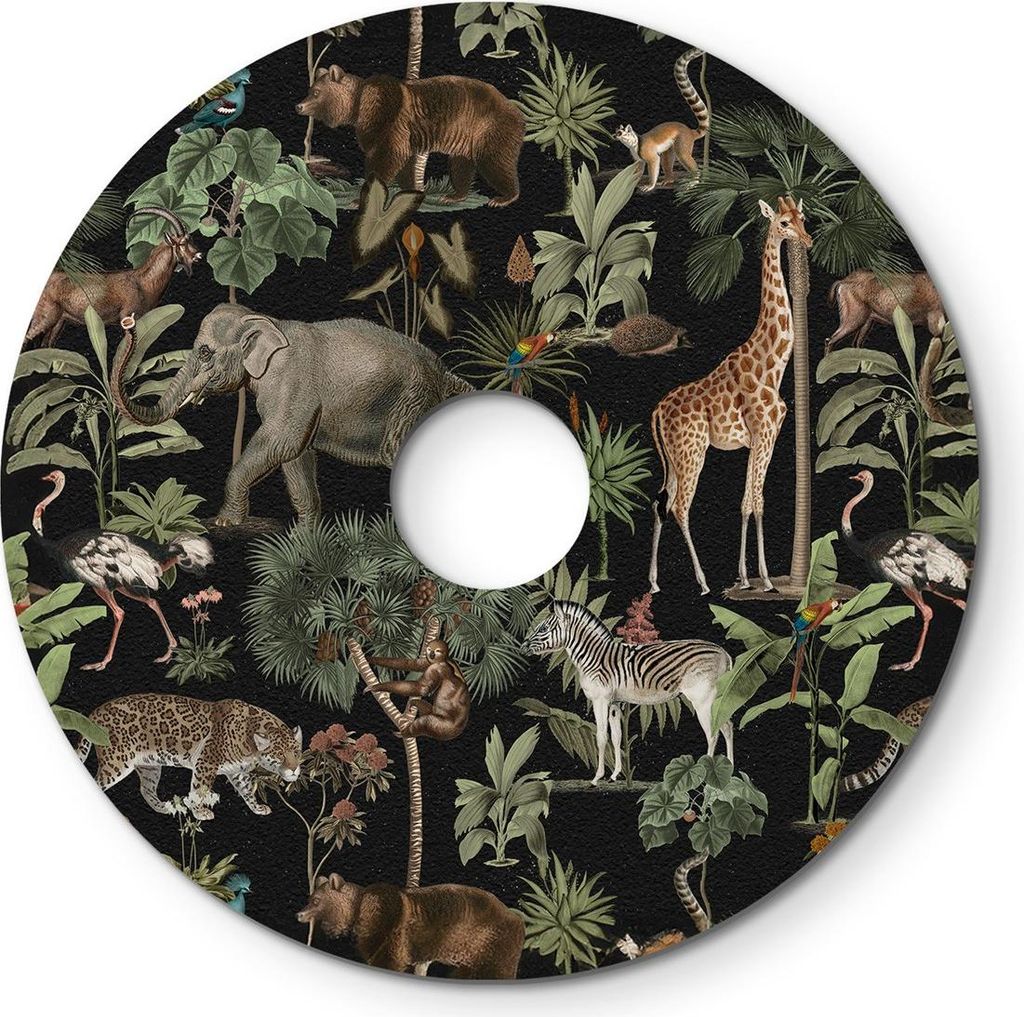 Creative Cables Ellepi Mini-flachbildschirm Mit Dschungeltieren ́wildlife Flüstert ́ Dschungeltiere 24 Cm Grün Grün One Size