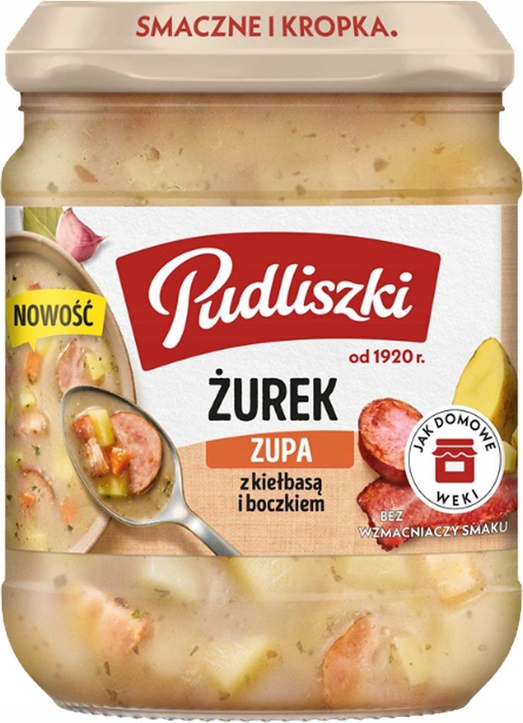 Pudliszki Żurek z kiełbasą i boczkiem 440 g Zdjęcie produktu 