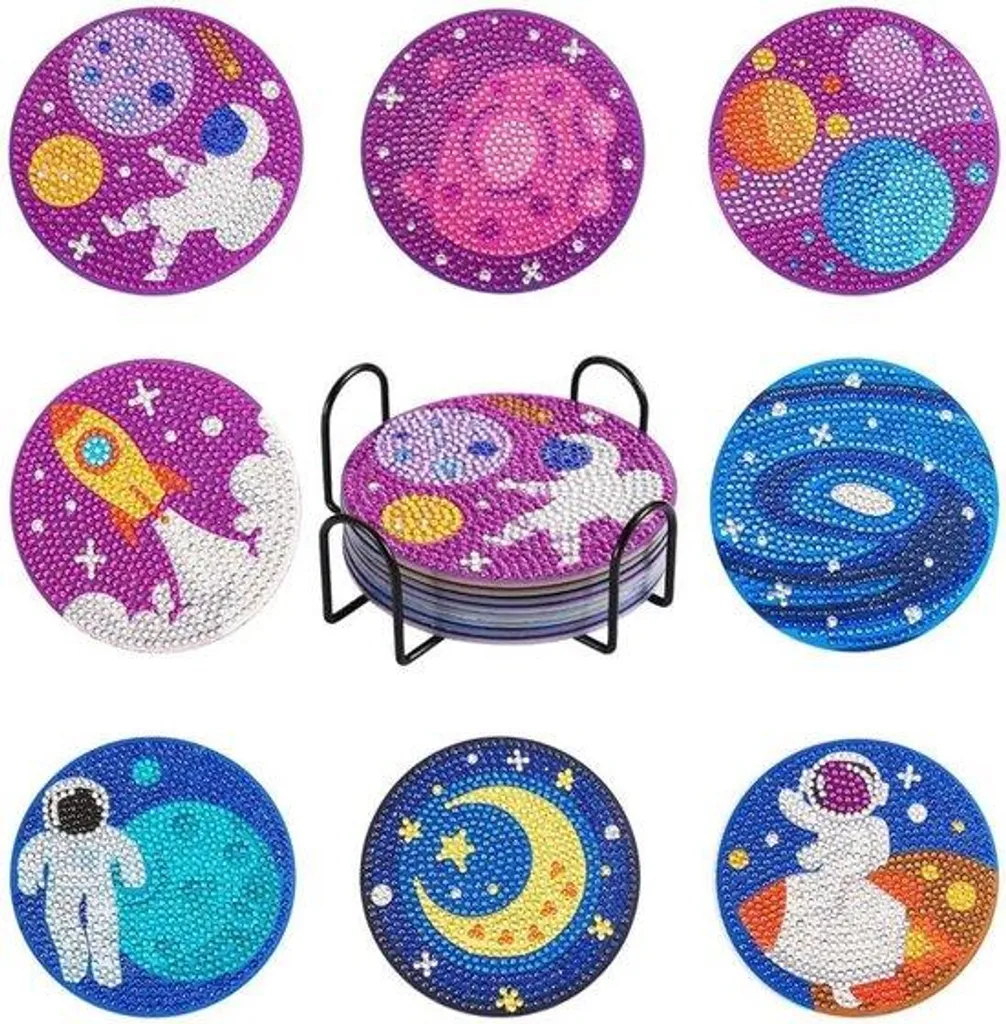 Loisir Créatif Broderie Diamant 5D Univers Cosmos et Support de Fixation
