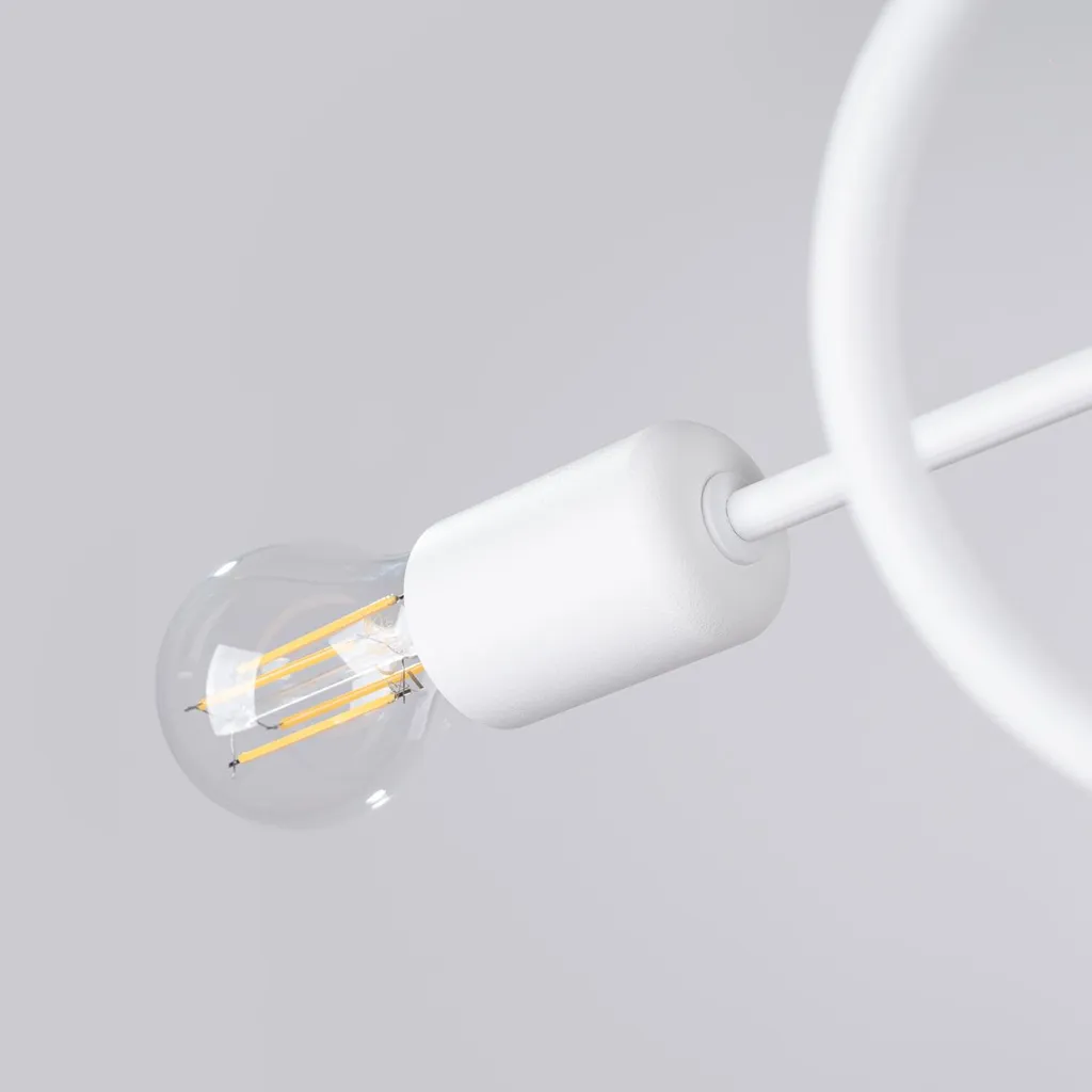 Lustre LOOP 2 Blanc Solution Éclairage Double E27 Acier Robuste - 20