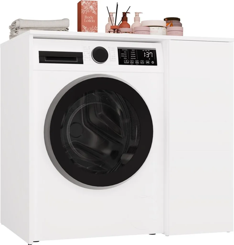 Armoire pour lave-linge POLA meuble anti-encombrement salle de bain