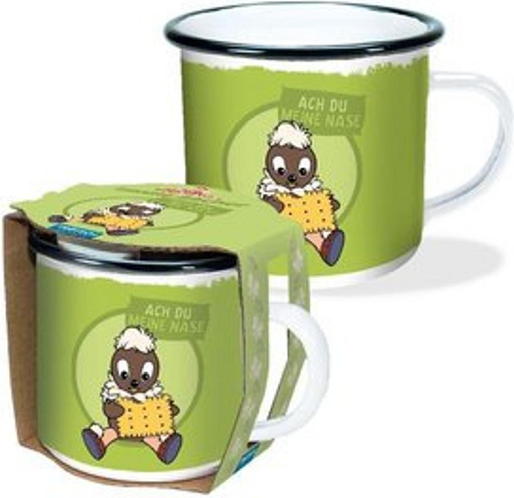 Unser Sandmännchen Emaille-Becher Ach du meine Nase