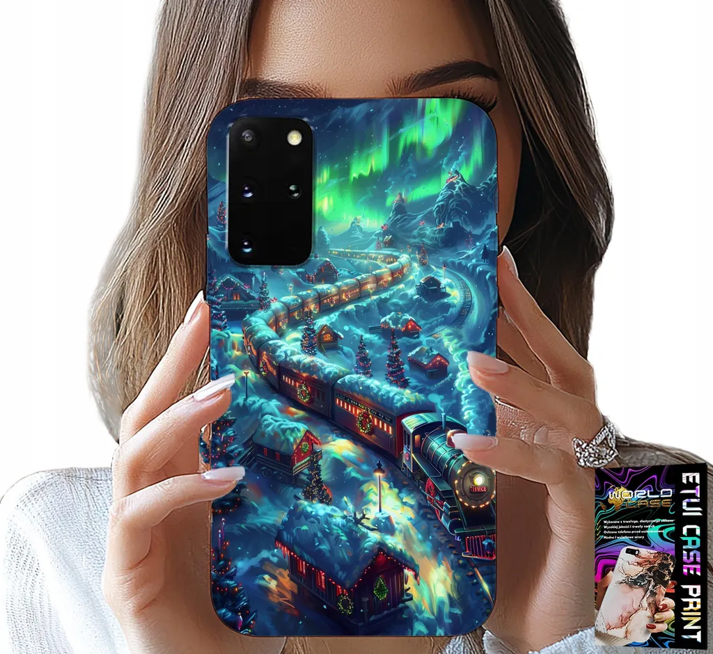 Kit Natale Samsung S20 Plus: Cover Treno e Pellicola Anti-Graffio