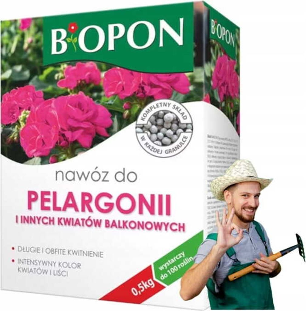 Concime per gerani e fiori da balcone 500 g Fioritura Immagine del prodotto 
