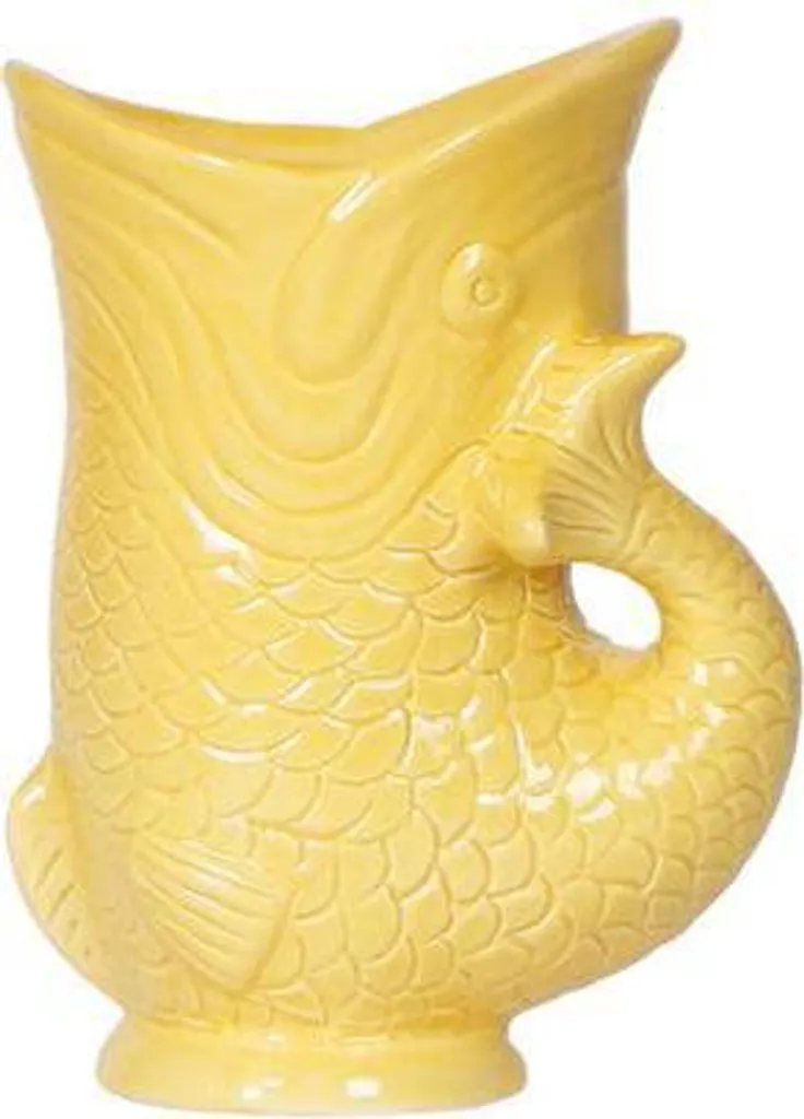 Pot de fleurs original Poisson Jaune Céramique Ø9cm - Déco Maritime