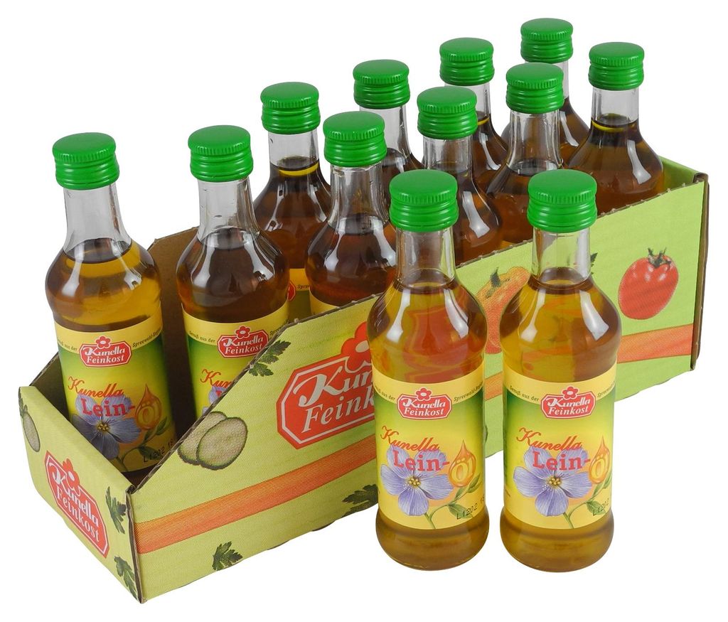 Leinöl von Kunella Feinkost - 12er Pack (12 Flaschen à 100 Produktbild 