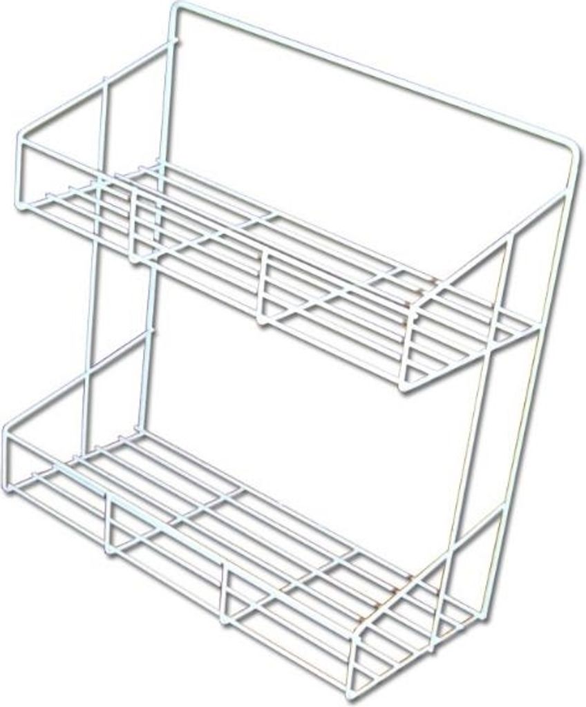 Polička koupelnová 2 patra bílá 34x33,5x14,5cm Obrázek produktu 