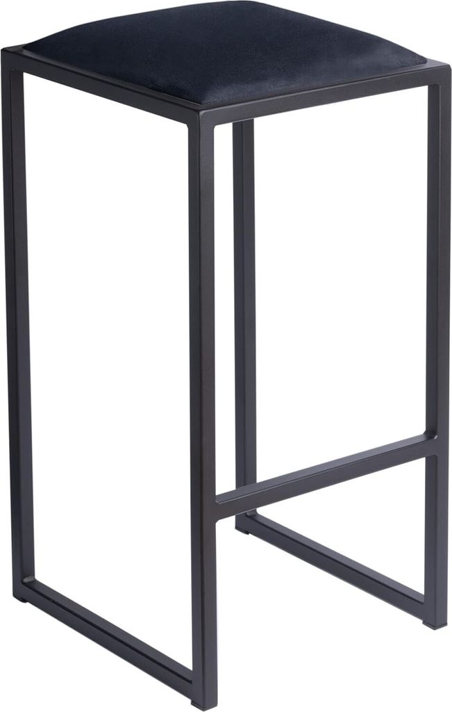 FERRO Barhocker 64 cm Schwarz – Moderner Metall Barstuhl Produktbild 